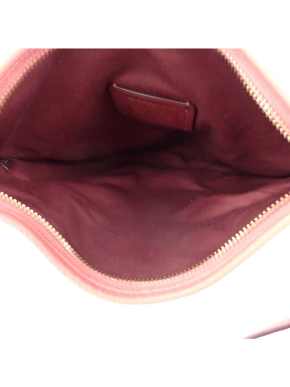 Coach Coral Perforated Pebble Leather File Crossbody Bag Purse Zip 91167 - Picture 5 of 5